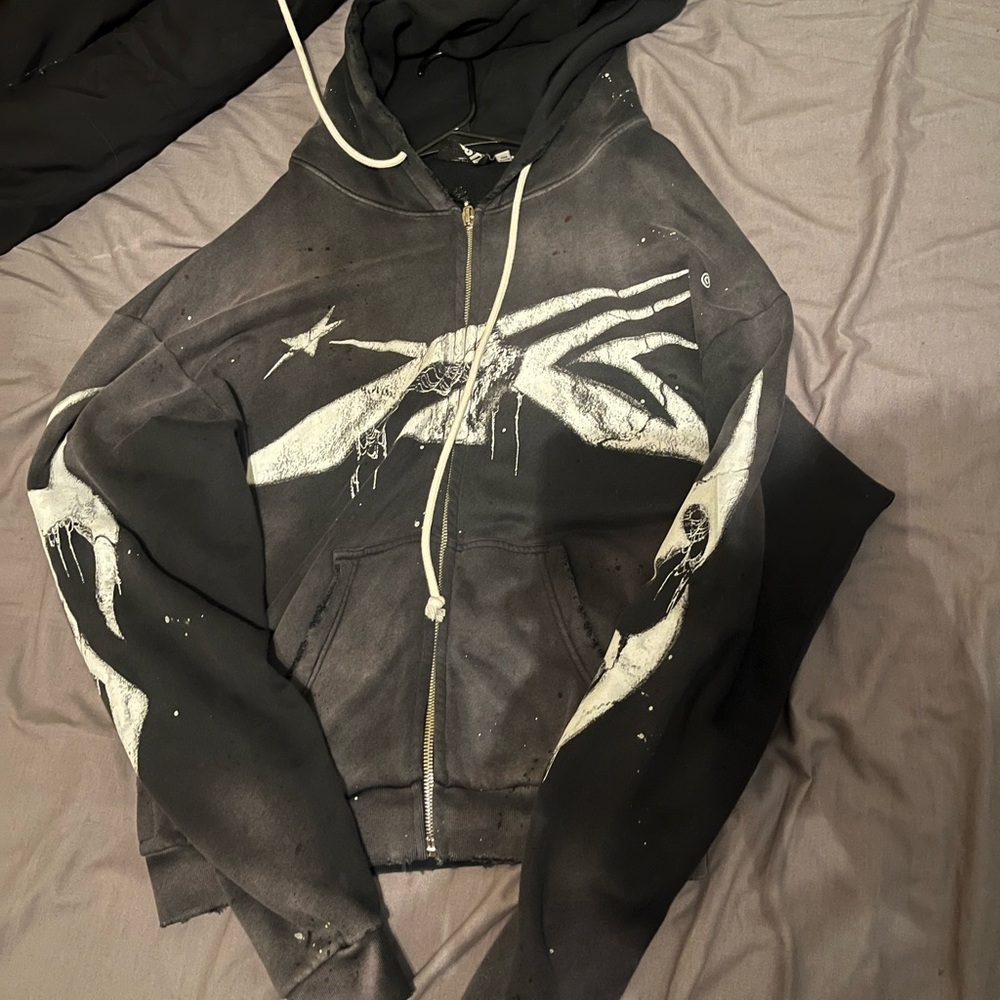 Men's Black Zip-Up Sweater